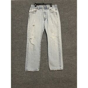 Levi's 501 Light Wash WhiteDenim Jeans (32x29)